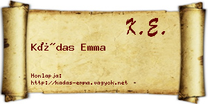 Kádas Emma névjegykártya