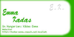 emma kadas business card